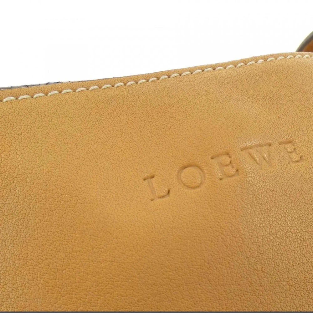 LOEWE Brown Calfskin Leather Small Asymmetric Shoulder Bag w/COA - Picture 6 of 17